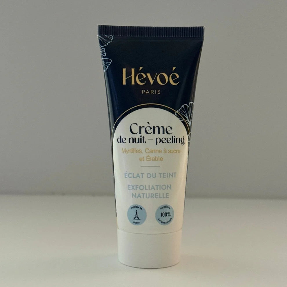 HÉVOÉ crème de nuit peeling éclat 40ml soin anti-âge peau lumineuse