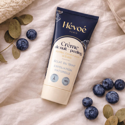 HÉVOÉ crème de nuit peeling éclat 40ml soin anti-âge peau lumineuse