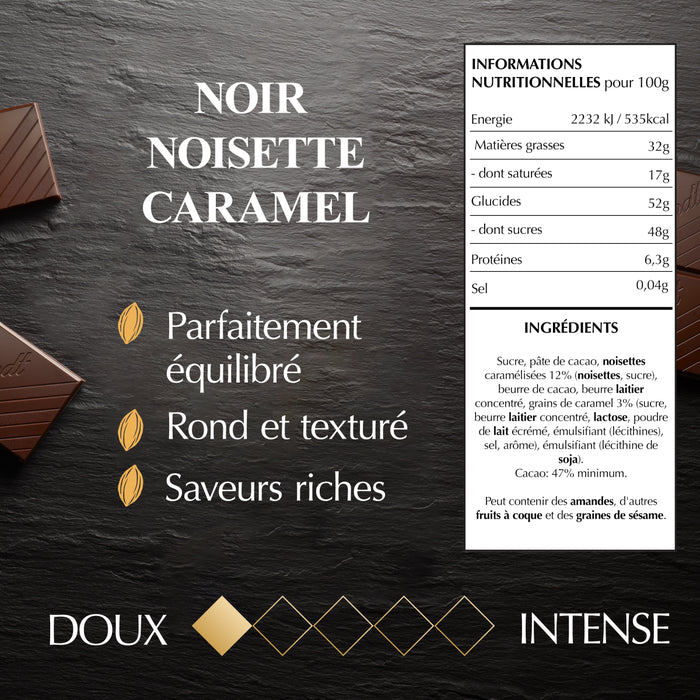 Lindt Excellence Noir Noisette Caramel – 100 g