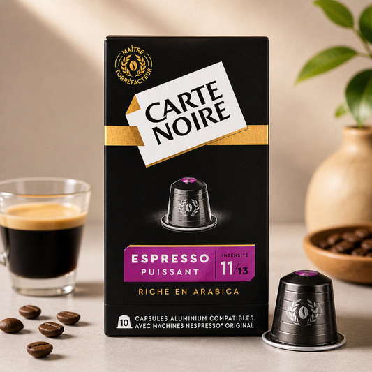 Capsules Carte Noire Espresso Puissant Intensité 11 compatibles Nespresso x10