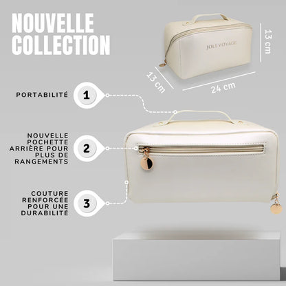 Joli Voyage – Trousse de Toilette Blanc Crème (Kit Voyage Inclus)