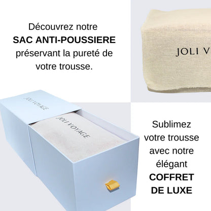 Joli Voyage – Trousse de Toilette Blanc Crème (Kit Voyage Inclus)