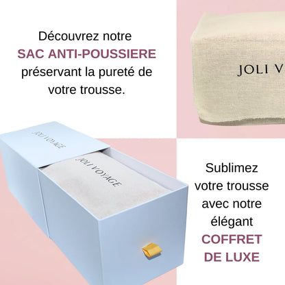 Joli Voyage – Trousse de Toilette Rose Poudré (Kit Voyage Inclus)