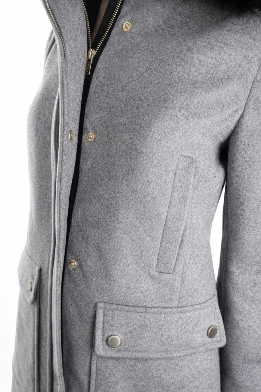 Manteau d'hiver femme Cache Cache gris laine