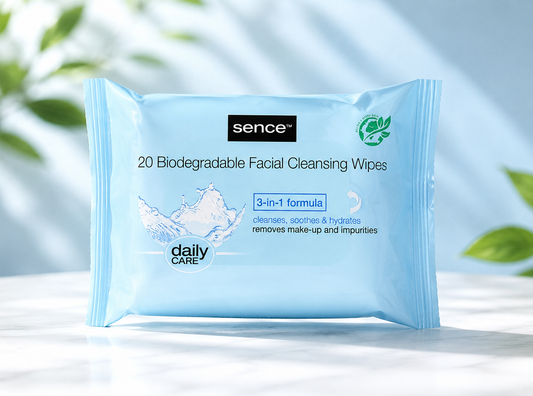 Sence - Lingettes nettoyantes visage peau normale - 20 pièces