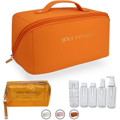 Joli Voyage – Trousse de Toilette Orange (Kit Voyage Inclus)