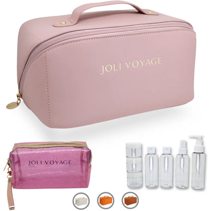 Joli Voyage – Trousse de Toilette Rose Poudré (Kit Voyage Inclus)