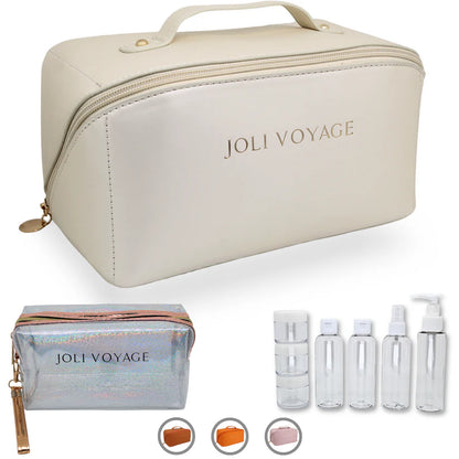 Joli Voyage – Trousse de Toilette Blanc Crème (Kit Voyage Inclus)
