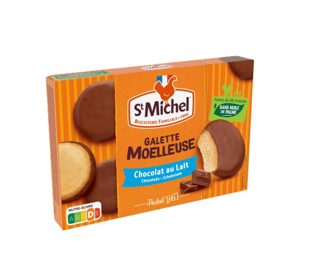 Galettes Moelleuses Nappées Chocolat au Lait – St Michel