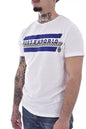 T-shirt Coton Stretch Logo Blanc Homme - Just Emporio