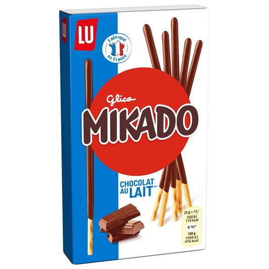 Mikado chocolat au lait LU – bâtonnets de biscuits (100 g)