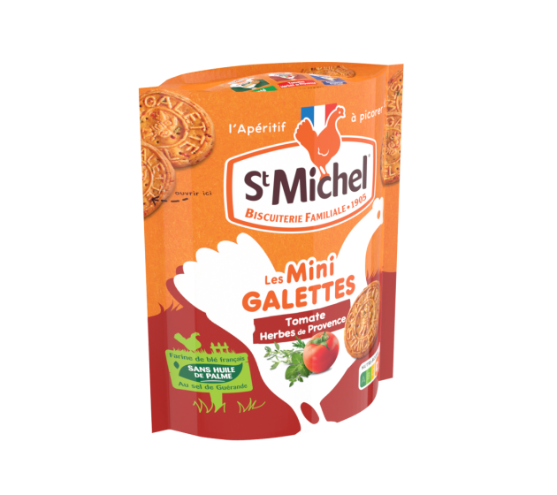 ST MICHEL – Mini Galettes Apéritif Tomate & Herbes de Provence 100g