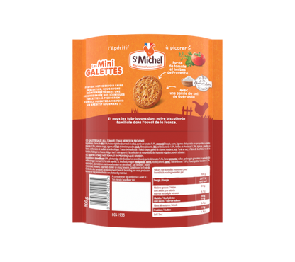 ST MICHEL – Mini Galettes Apéritif Tomate & Herbes de Provence 100g
