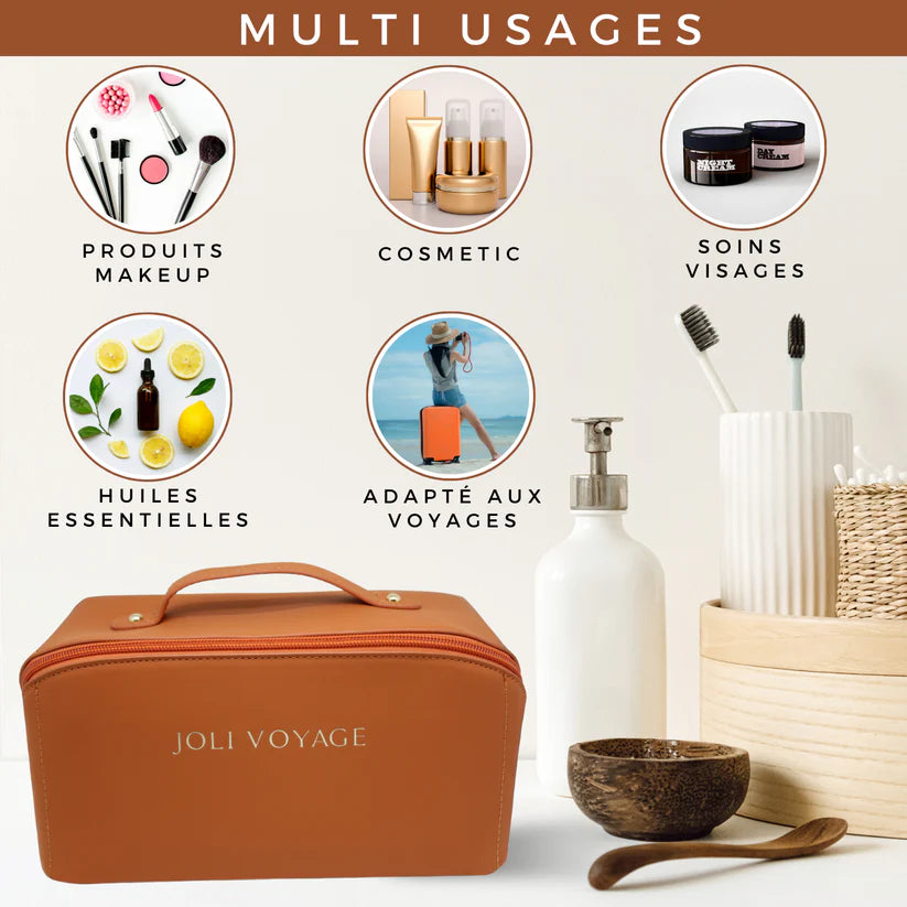 Trousse de toilette – Marron Camel (édition Joli Voyage)