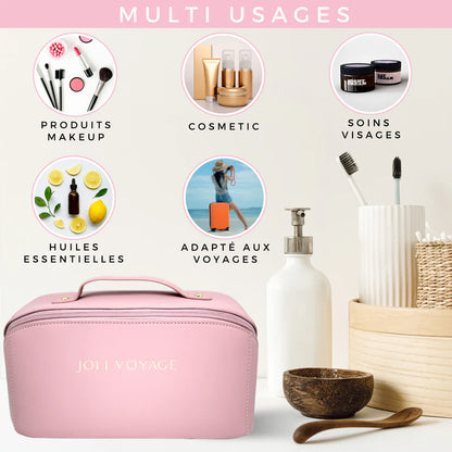Joli Voyage – Trousse de Toilette Rose Poudré (Kit Voyage Inclus)