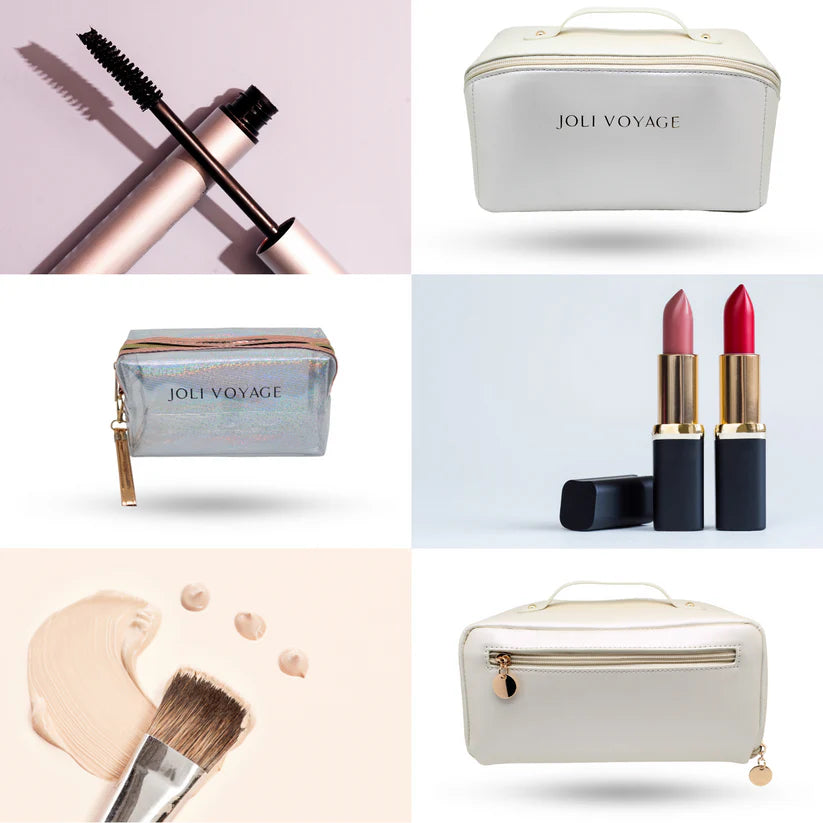 Joli Voyage – Trousse de Toilette Blanc Crème (Kit Voyage Inclus)