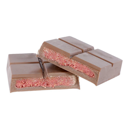 Tablette de chocolat de Dubaï à la fraise – crème & kadaïf (90 g)