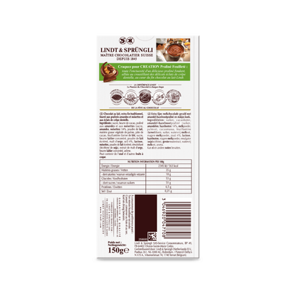 Tablette Lindt Création lait – praliné feuilleté (150 g)