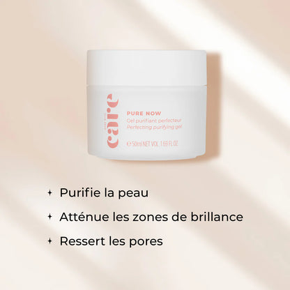 CARE – PURE NOW Gel Purifiant Perfecteur – Peaux Mixtes à Grasses – 50 ml