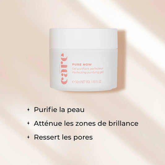 CARE – PURE NOW Gel Purifiant Perfecteur – Peaux Mixtes à Grasses – 50 ml