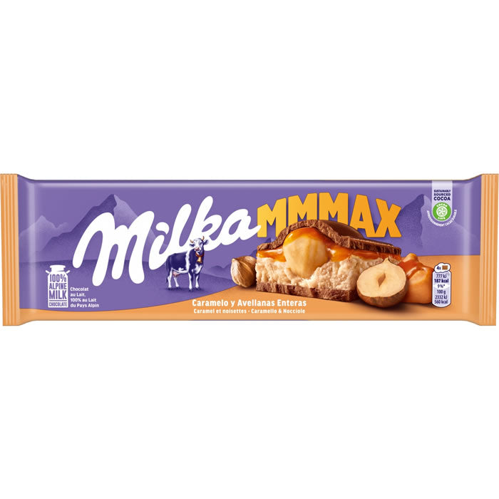 Milka MMMAX chocolat au lait caramel et noisettes 300g