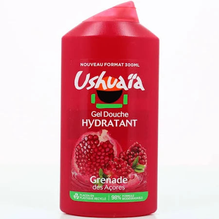 Ushuaïa gel douche hydratant grenade des Açores 300ml soin corps