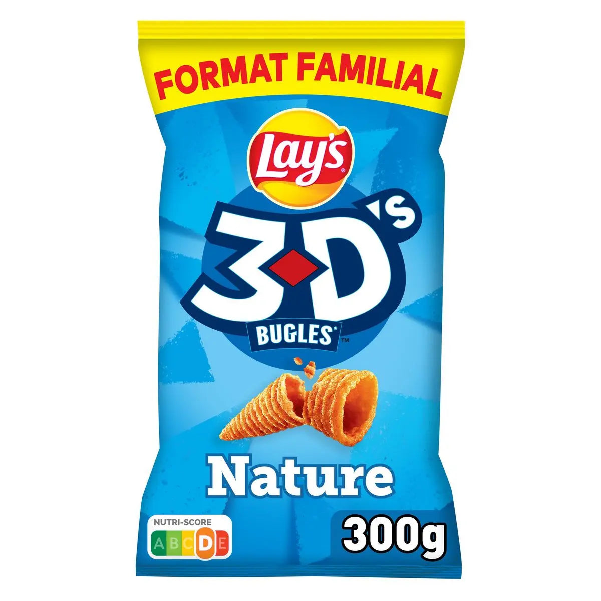 LAY'S 3D's Biscuits Soufflés Goût Nature 300g