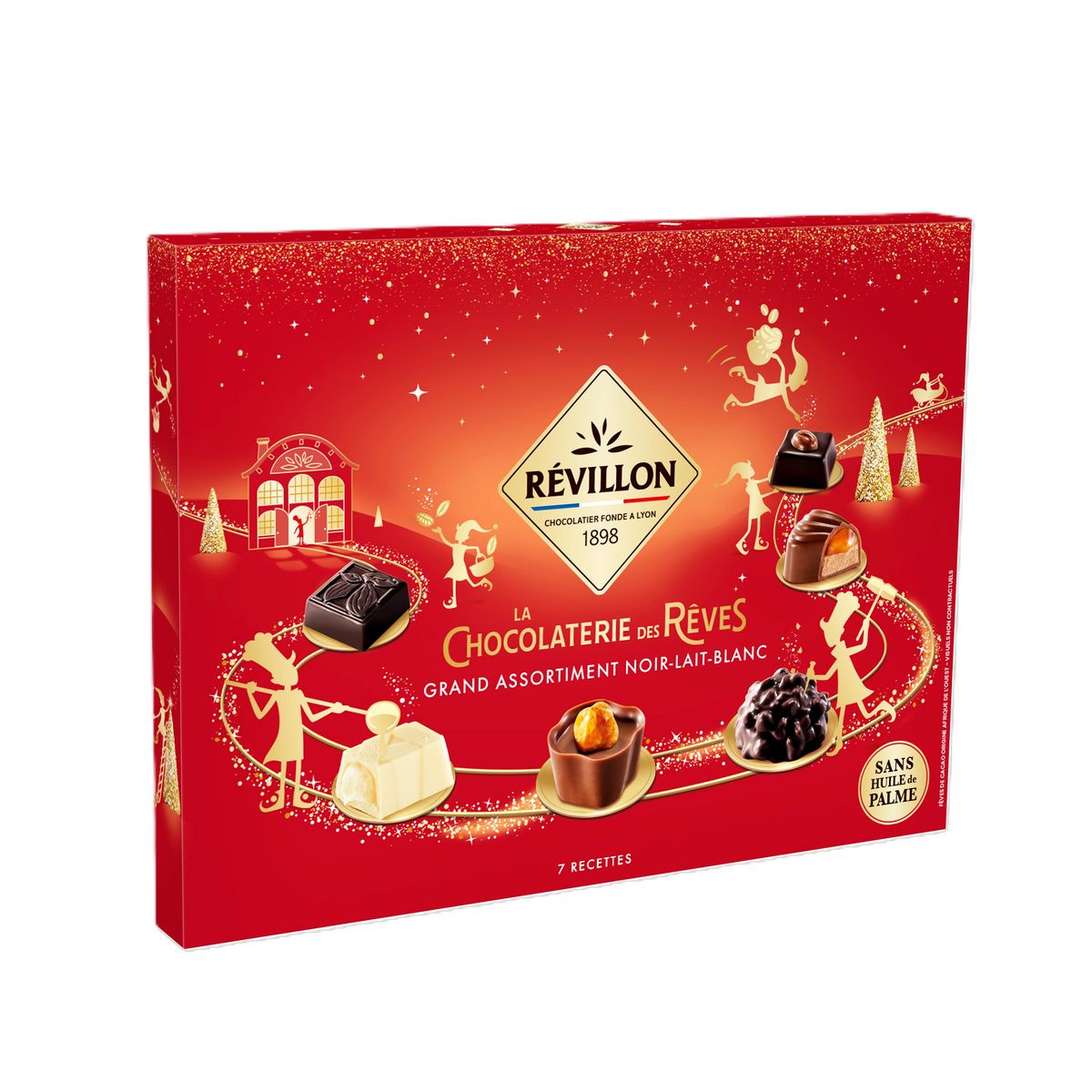Révillon – La Chocolaterie des Rêves – Assortiment Noir / Lait / Blanc – 233 g