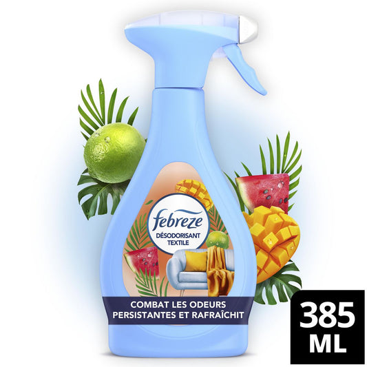 FEBREZE – Spray Désodorisant Textile Fruits Exotiques – 385 ml